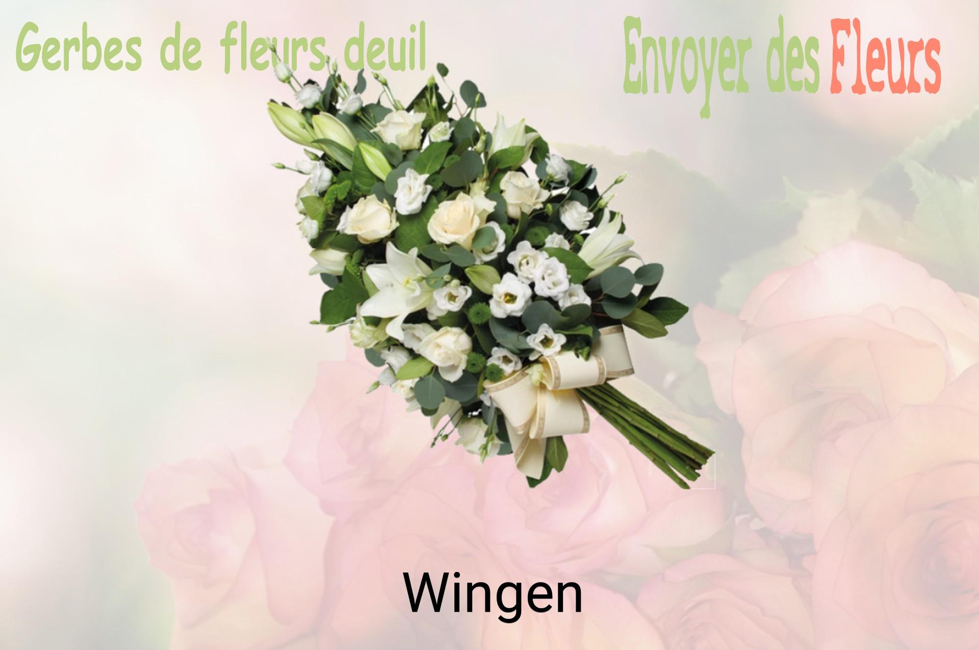Gerbe de fleurs de deuil livrée à Wingen